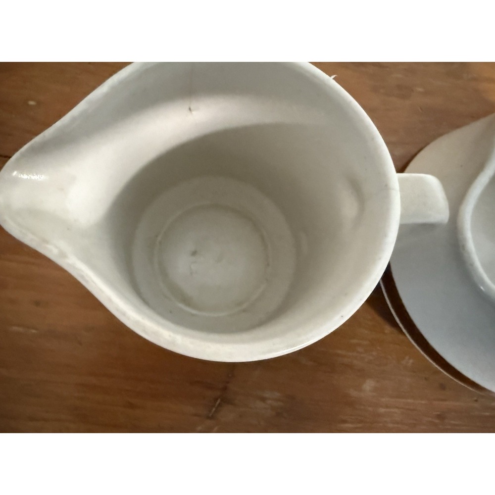 Sugar Bowl & Creamer Set Mid Century Woodhaven Collection‎ Vintage Brown No Lid - Picture 4 of 5